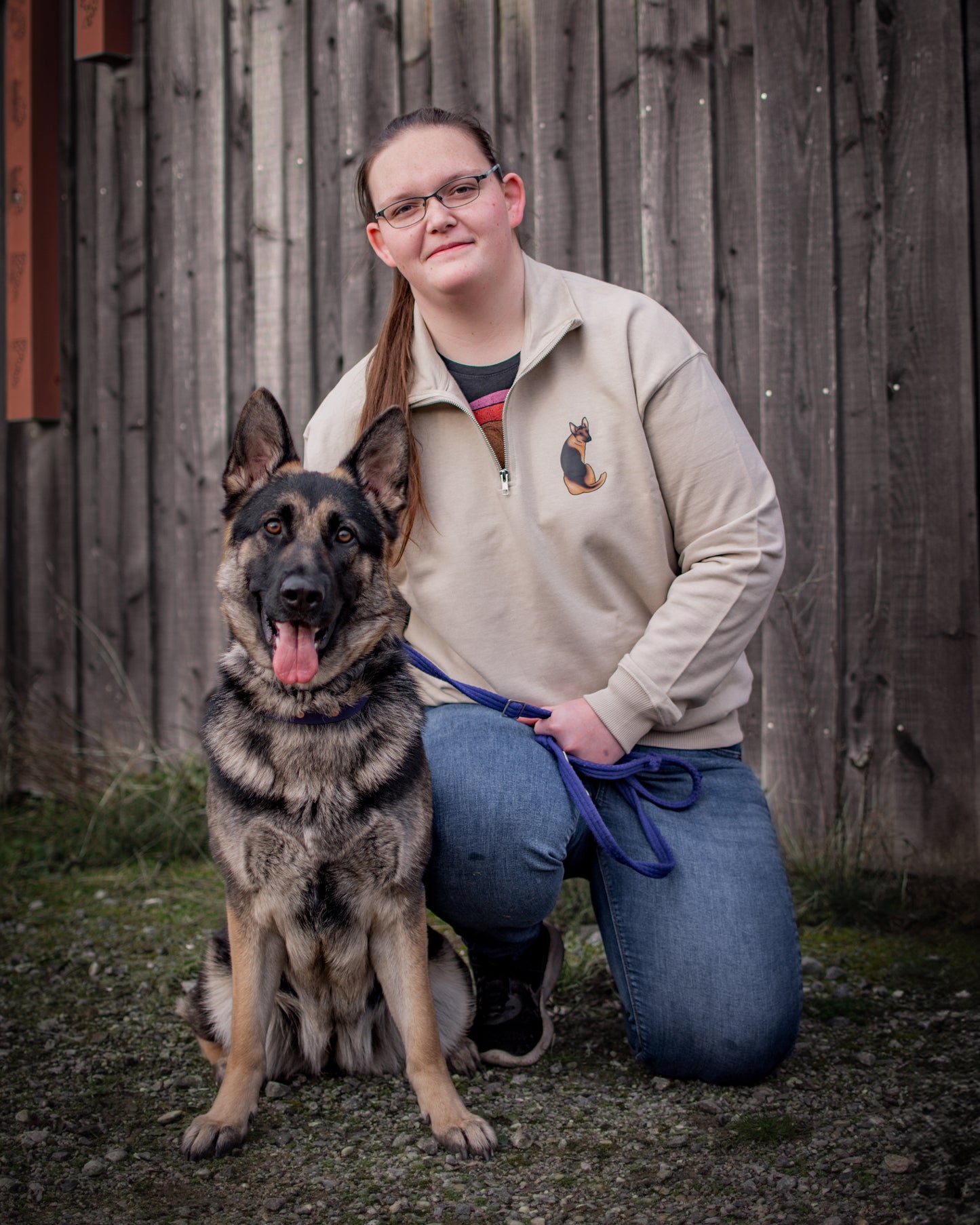 Oversized Quarter Zip - Canine Companions Series