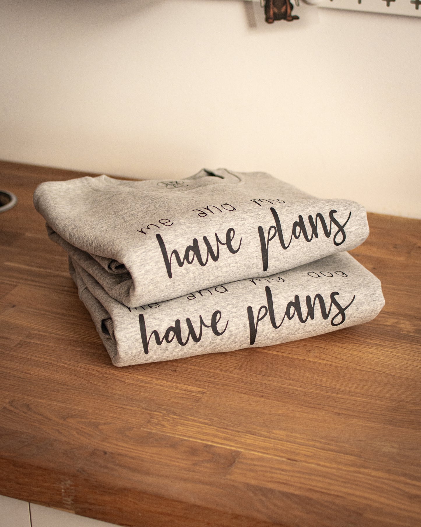 Me And My Dog Have Plans - Grey Luxury Crewnecks