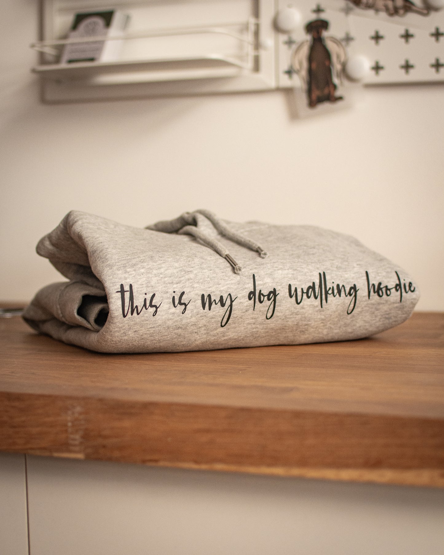 Dog Walking Hoodie - Small Grey Luxury Hoodie