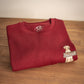 'Puppy Kisses' Labrador - Medium Red Luxury Crewneck