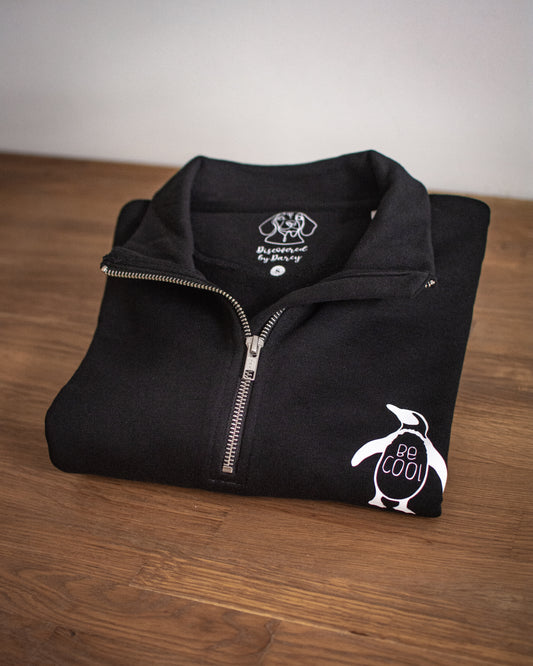 Be Cool - Small Black Cosy 1/4 Zip