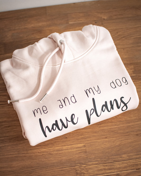 Me And My Dog Have Plans - Medium Candy Pink Luxury Hoodie