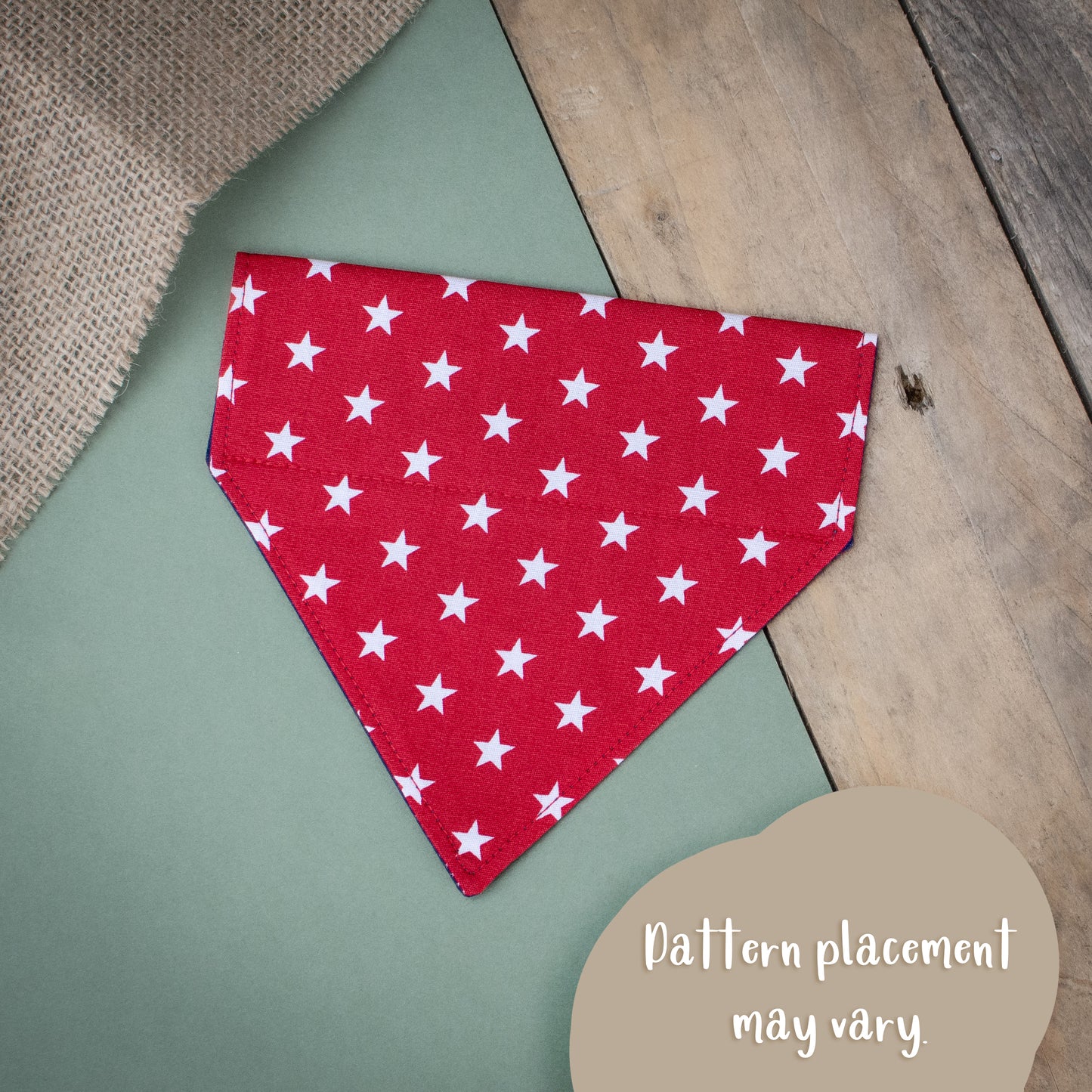 Under The Stars – Red - Handmade Dog Bandana